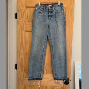 Madewell The Curvy '90s Straight Mid-Rise Jean Size 26 Fray Hem